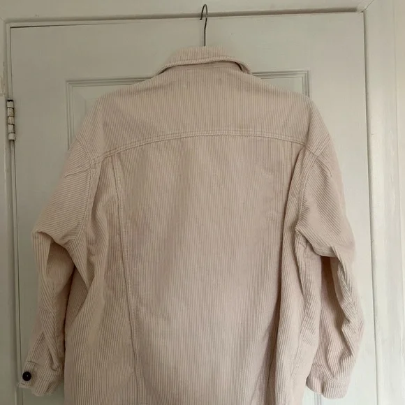 Zara Oversized Cream Corduroy Jacket - Picture 4 of 4